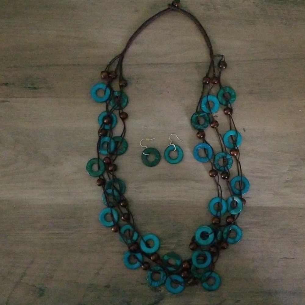 Necklace and matching earrings